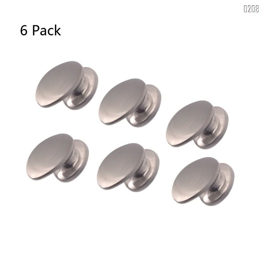 1- in (26mm) Zinc Alloy Oval Solid Cabinet Knob (6-Piece)