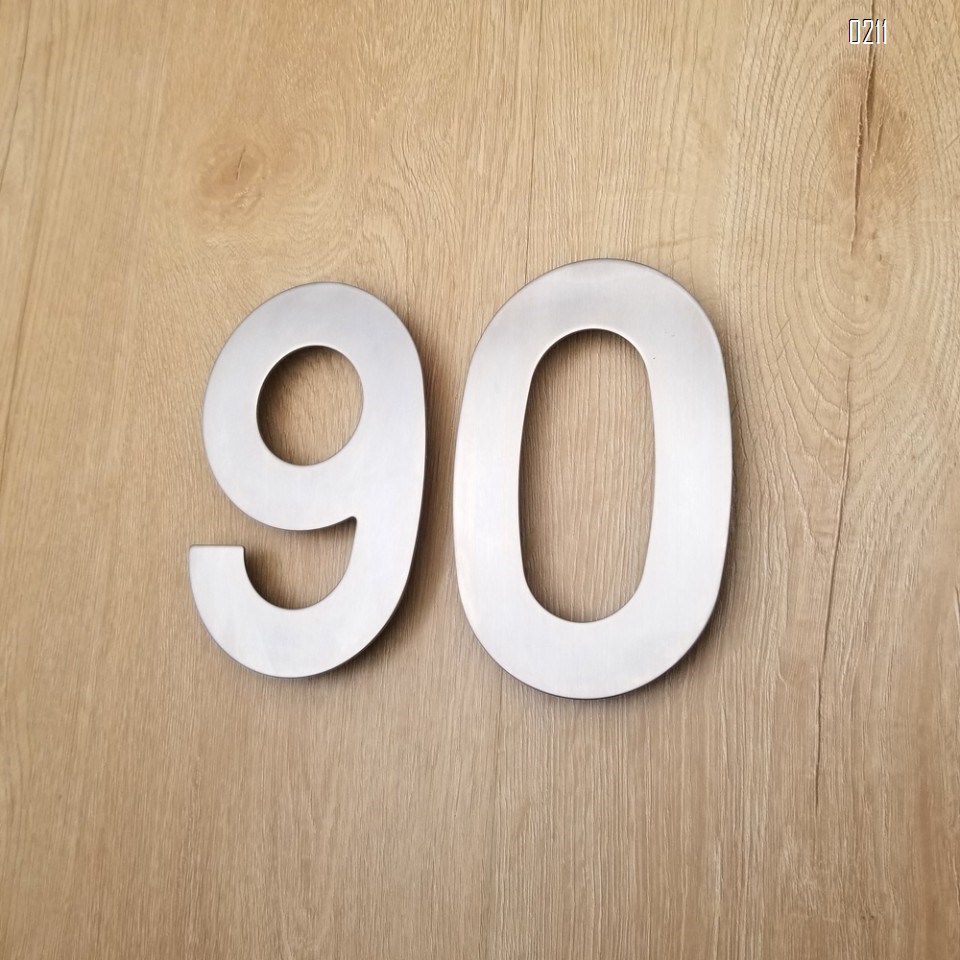 6 inch. Brushed 304 Stainless Steel Large Floating Modern House Number 0-9