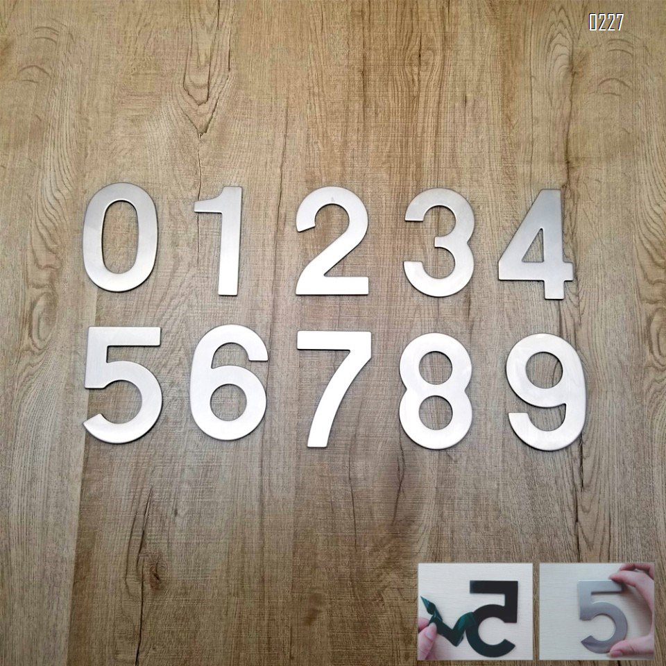4 Inch Mailbox Numbers 0-9, Door Address Number Stickers for House/Apartment/Floor,  304 Stainless Steel