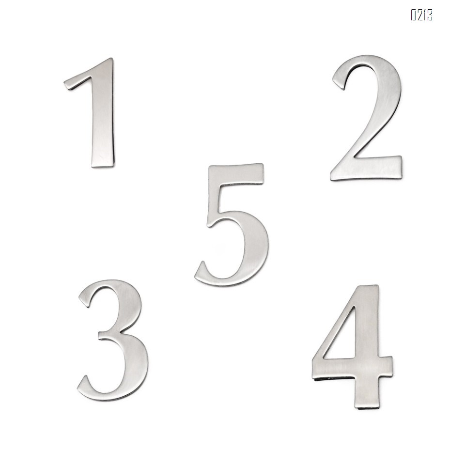 Self 1.4 Inch Mailbox Numbers 0-9,  Number Stickers for House/Apartment/Floor,  304 Stainless Steel