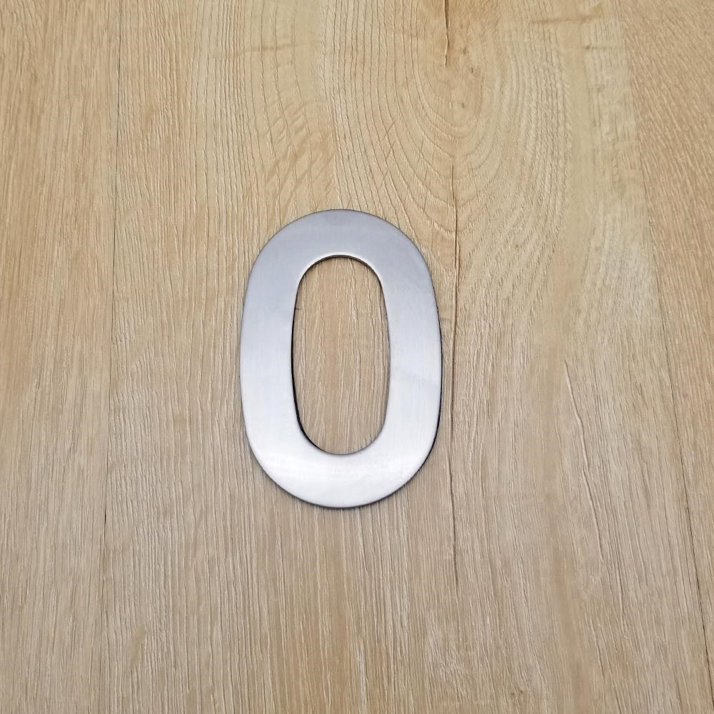 4 Inch House Numbers 0, Door Address Number Stickers for House/Apartment/Floor,  304 Stainless Steel
