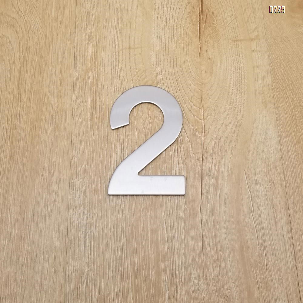4 Inch House Numbers 2, Door Address Number Stickers for House/Apartment/Floor,  304 Stainless Steel