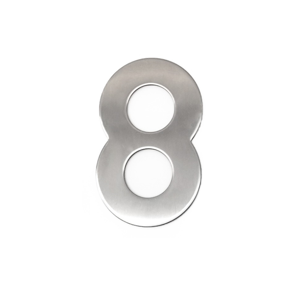 4 Inch House Numbers 8, Door Address Number Stickers for House/Apartment/Floor,  304 Stainless Steel