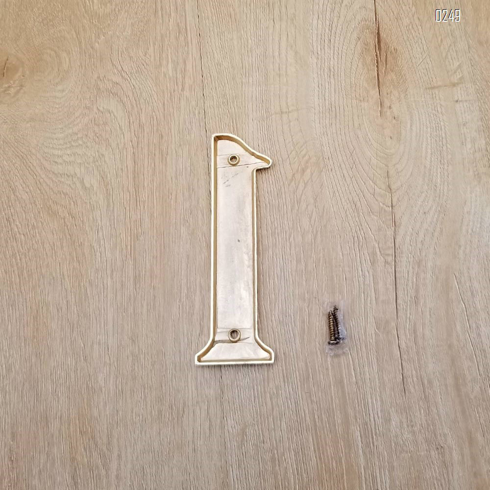 6 inch Copper Plaque for Outdoor Address Plate of Household Door Brass Number in 140 mm Grand Modern Door Number Hotel House Number 1