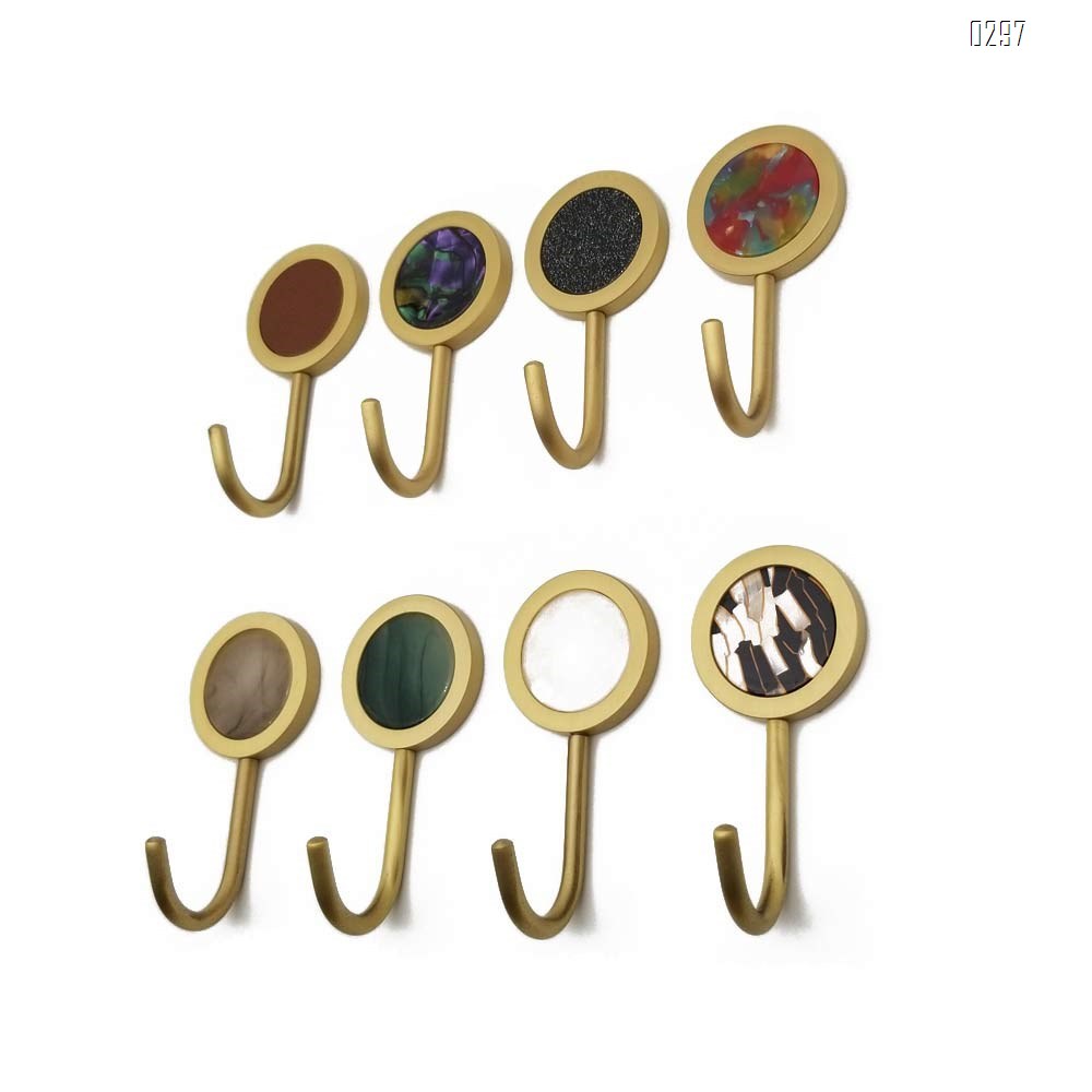 Nordic Decorative Hooks/ Pearl Shells Brass Wall Hooks/ Coat Hooks/ Bathroom Kitchen Towel Hooks/ Hat Hangers Bag Hooks/ Decorative Hooks Green