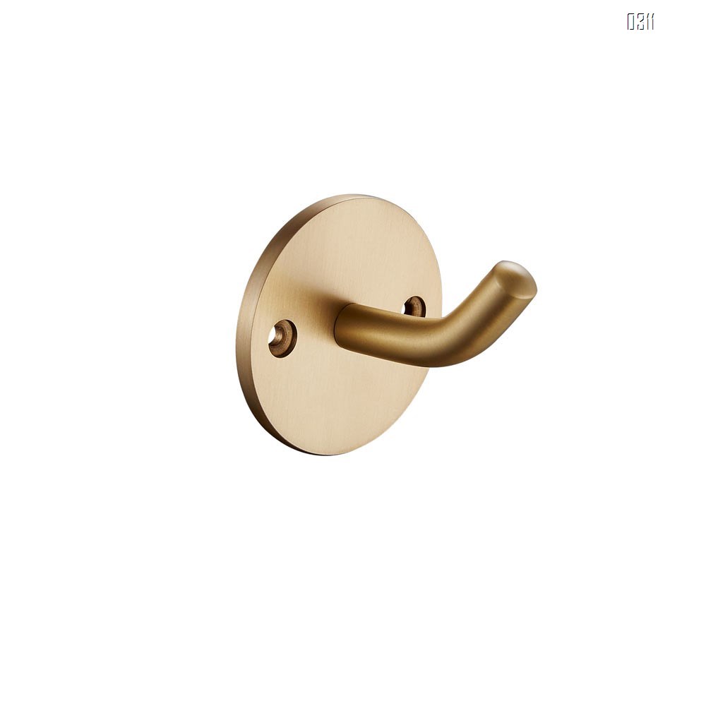 Solid Brass Coat Hook Towel Robe Clothes Hook for Bath Kitchen Garage Heavy Duty Wall Mounted