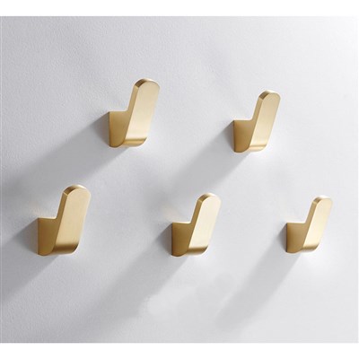 Pack of 4, Brushed Brass Decorative Wall Hooks, 32mm x 30mm, for  Bathroom,Lavatory,Clothing Store, Hotel, Cafe,Hat,Towel Coat Hook Hangers  Wall Mounted (Round) : : Home