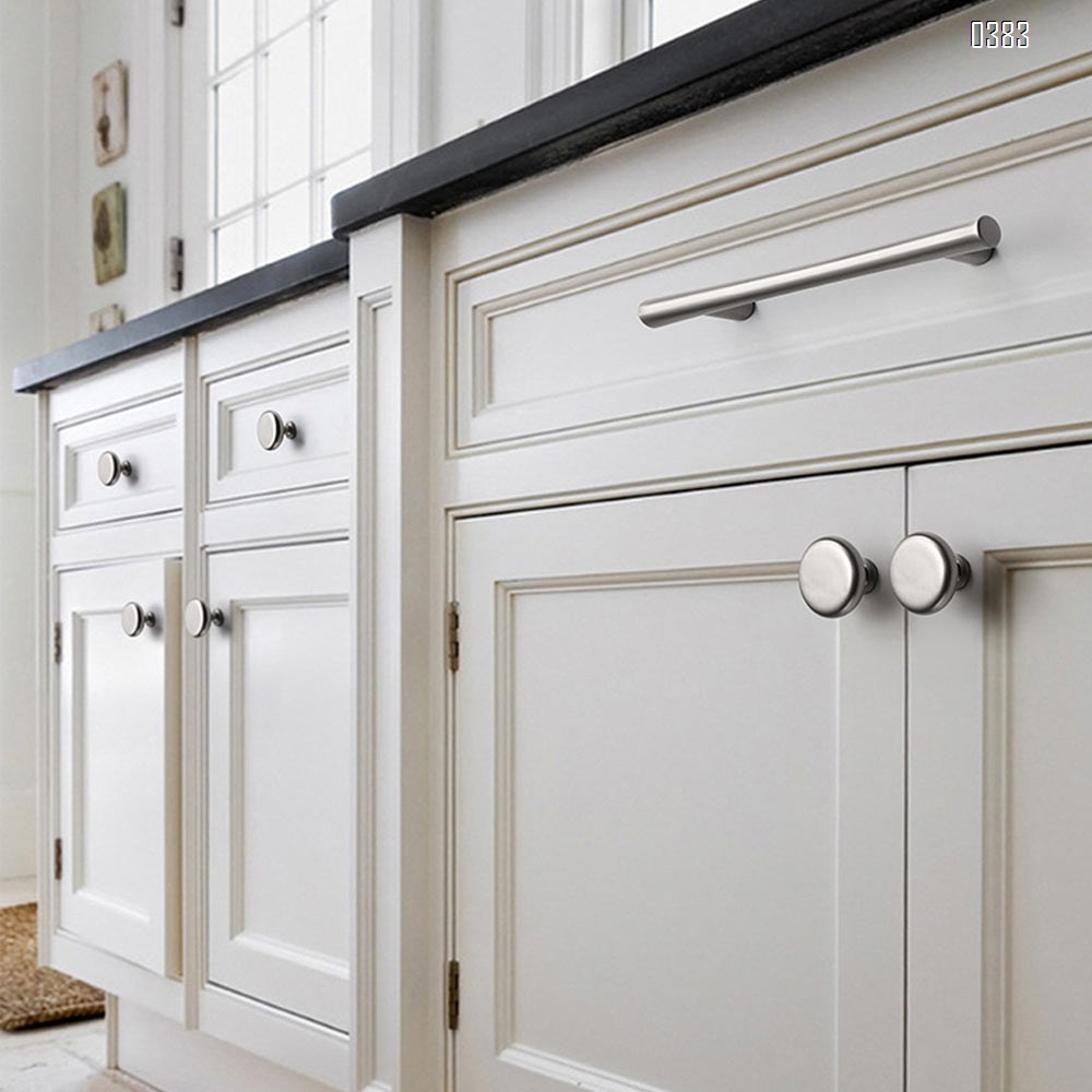 Plated Brushed Cabinet Pulls Matte Black Zinc Alloy Kitchen Cupboard Handles Cabinet Handles 128 mm Hole Center