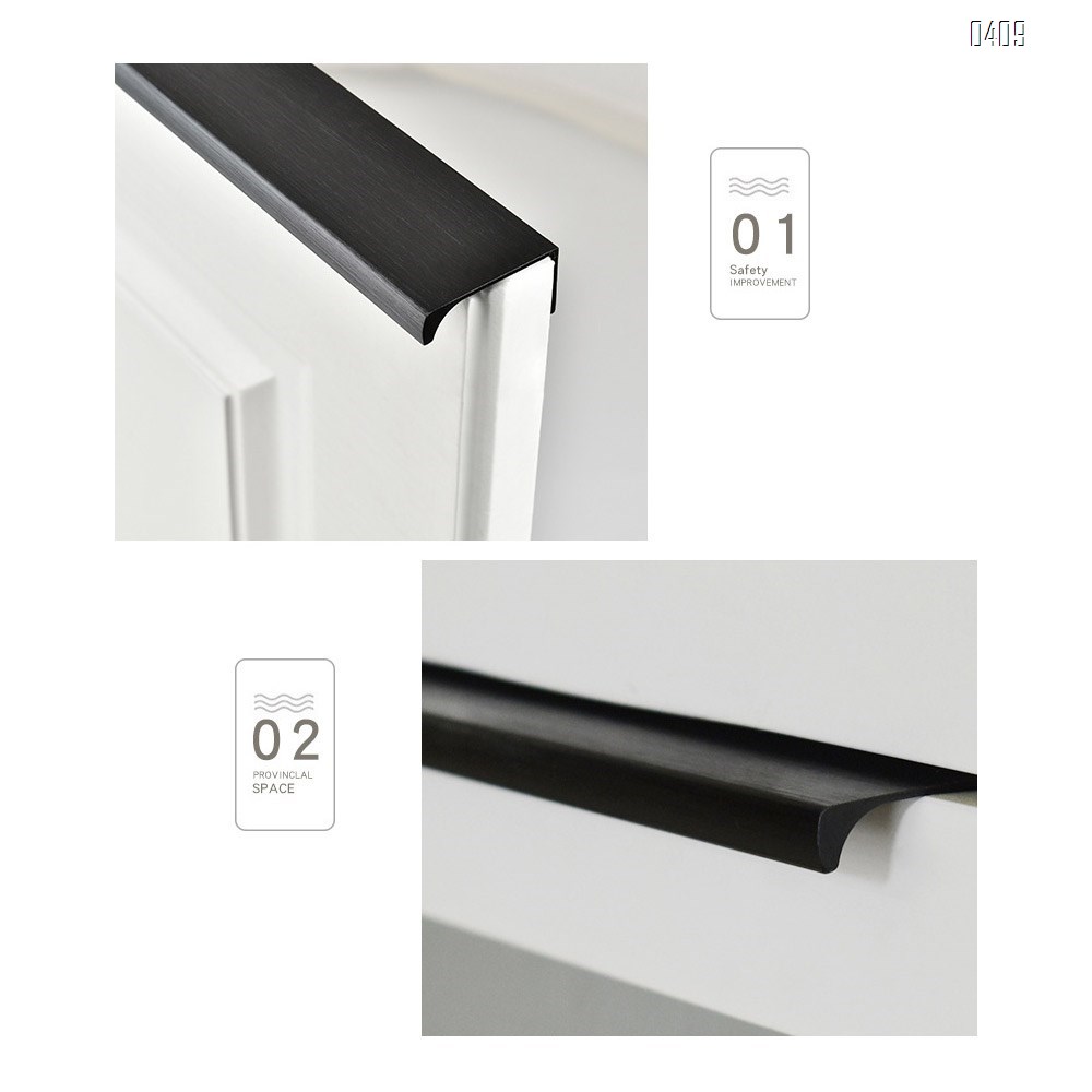 Modern Style Finger Edge Pull Furniture DrawerHandles Hidden Cabinet Kitchen Drawer Concealed Handle Hole Centers 320 mm