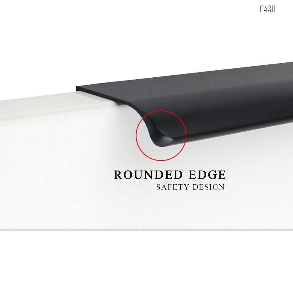 64 mm Hole Center Black And Gold Mount Finger Edge Pull Concealed Handle for Home Kitchen Door Drawer Cabinet