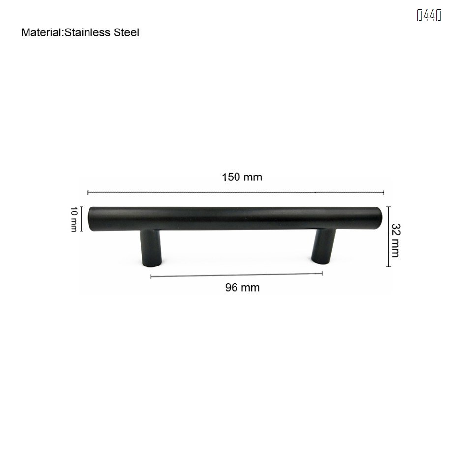 6 inch Cabinet Pulls Matte Black Stainless Steel Kitchen Drawer Pulls Cabinet Handles 5 inch Length, 3.7 inch Hole Center