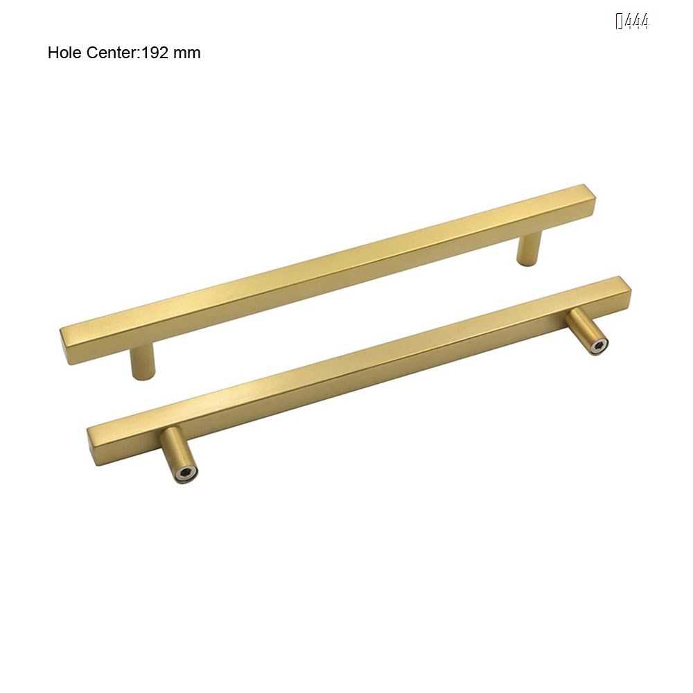 Brushed Brass Cabinet Pulls Gold Kitchen Cabinet Hardware - Euro Style Bar Handle Pull Gold Cupboard Door Handle 7-1/2 Inch (192mm) Hole Centers,11.8 inch Overall Length