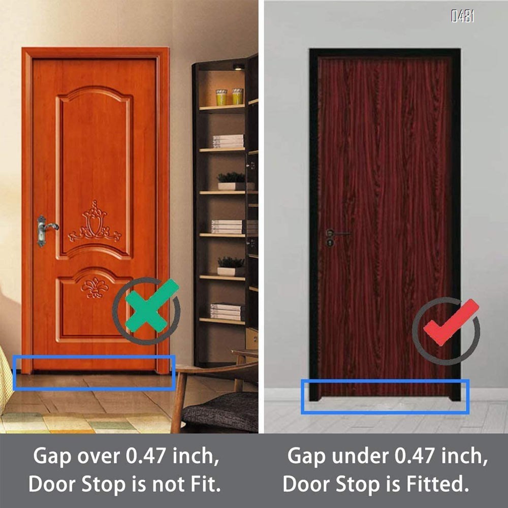 Door Stops, Magnetic Door Stop with 3M Adhesive No Drilling, Brushed Satin, Black Flush Modern Floor Mount Magnetic Door Catch Door Holder