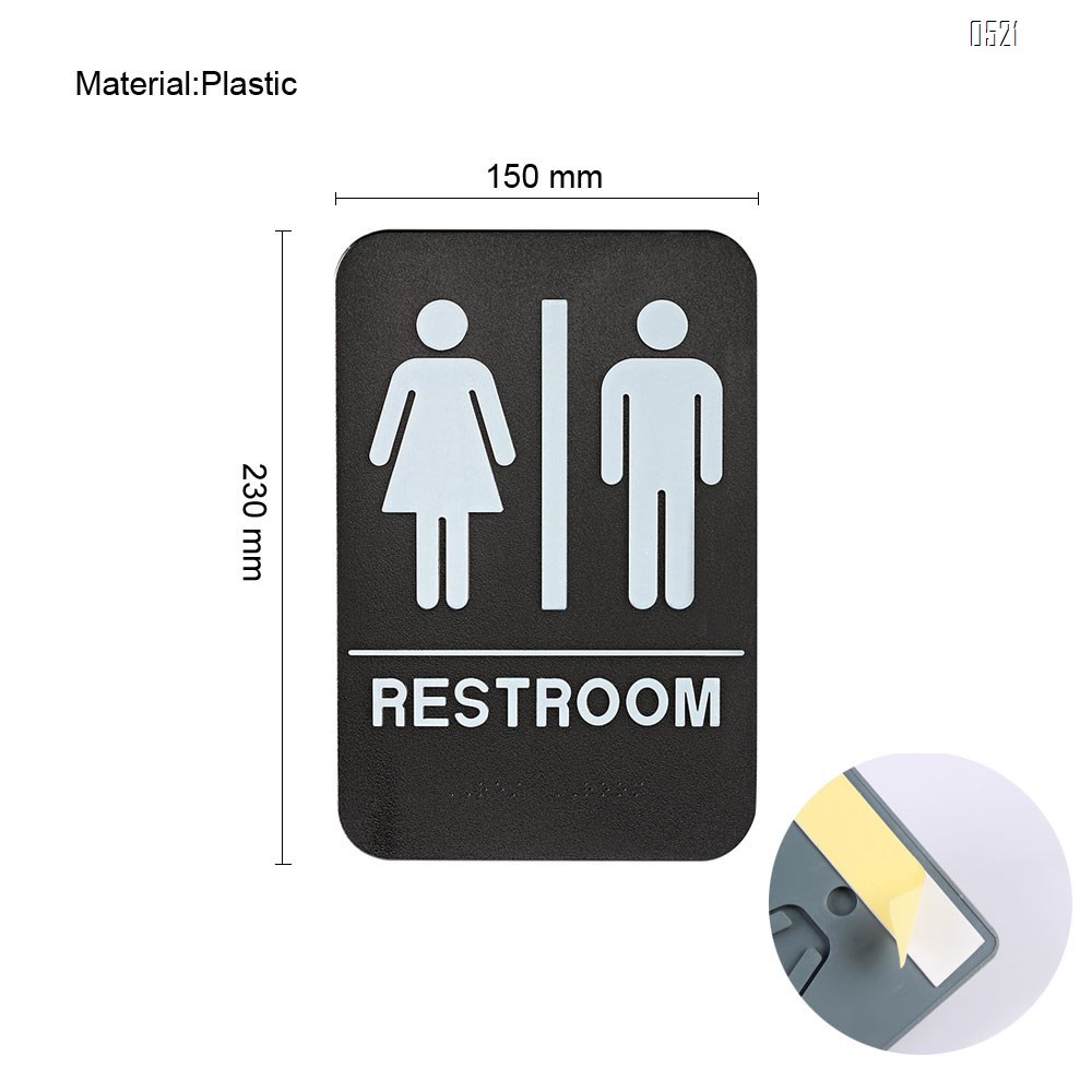 Unisex Braille Bathroom Restroom Sign Men And Women Bathroom Signs