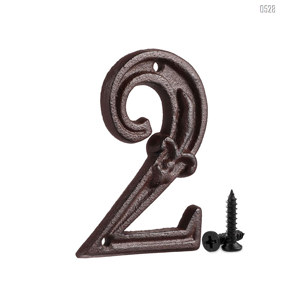 Cast Iron House Numbers 4.7 Inch Home Street Address Plaques Door Number Sign with Classic Anchor Finished