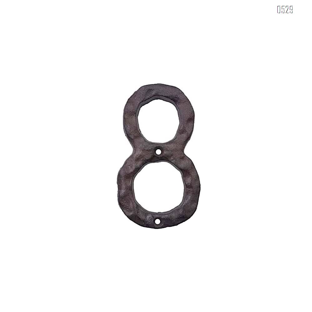 House Numbers- 3 Inch Innovative Wrought Iron Numbers- Vintage Nail on Die Cast Mailbox Numbers