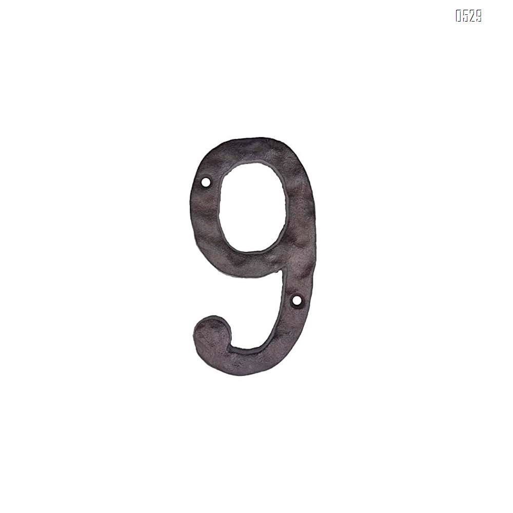 House Numbers- 3 Inch Innovative Wrought Iron Numbers- Vintage Nail on Die Cast Mailbox Numbers