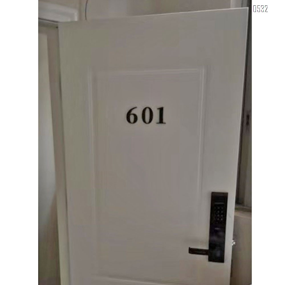 Self Adhesive 2.7 Inches Mailbox Door Sign Number House Address Number, Brushed Stainless Steel