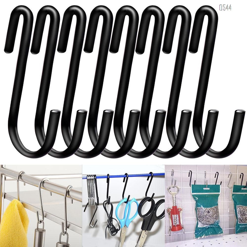 Heavy Duty S Hooks Pan Pot Holder Rack Hooks Hanging Hangers S Shaped Hooks for Kitchenware Pots Utensils Clothes Bags Towels Plants