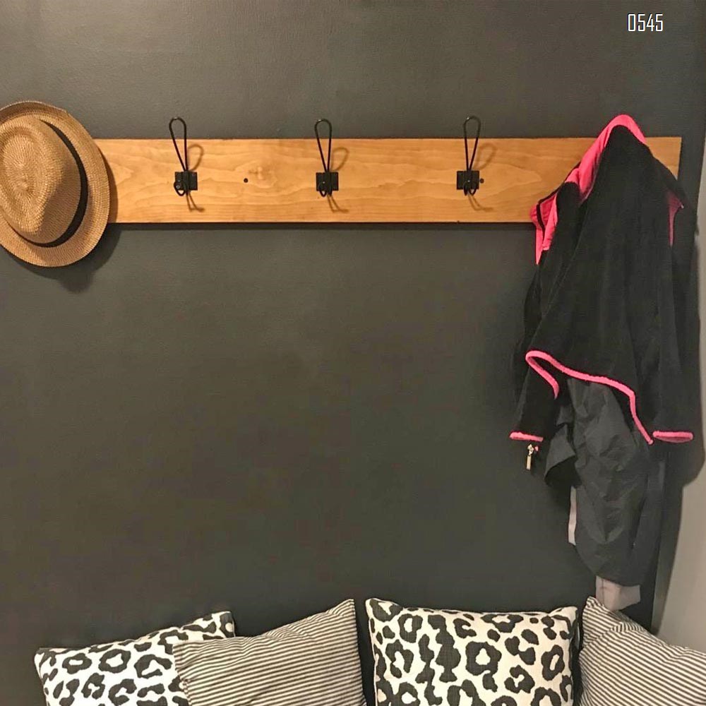 Rustic Entryway Hooks Wall Mounted Vintage Double Coat Hangers with Large Metal Screws Included