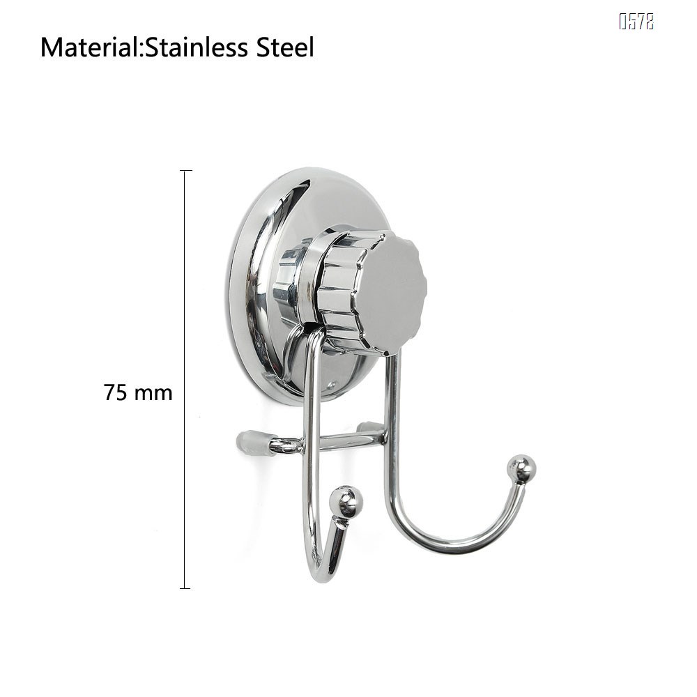 Hook Suction Cups for Flat Smooth Wall Surface Towel Robe Bathroom Kitchen Shower Bath Coat,NeverRust Stainless Steel