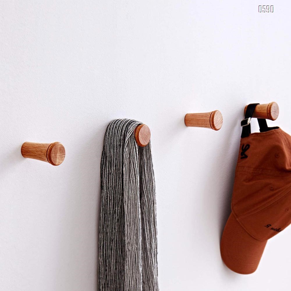 Wood Wall Hooks Coat Hooks Wall Mounted  Rustic Wooden Hooks Heavy Duty Robe Hook Hat Rack | Hooks for Hanging Bathroom Towels Clothes Hanger