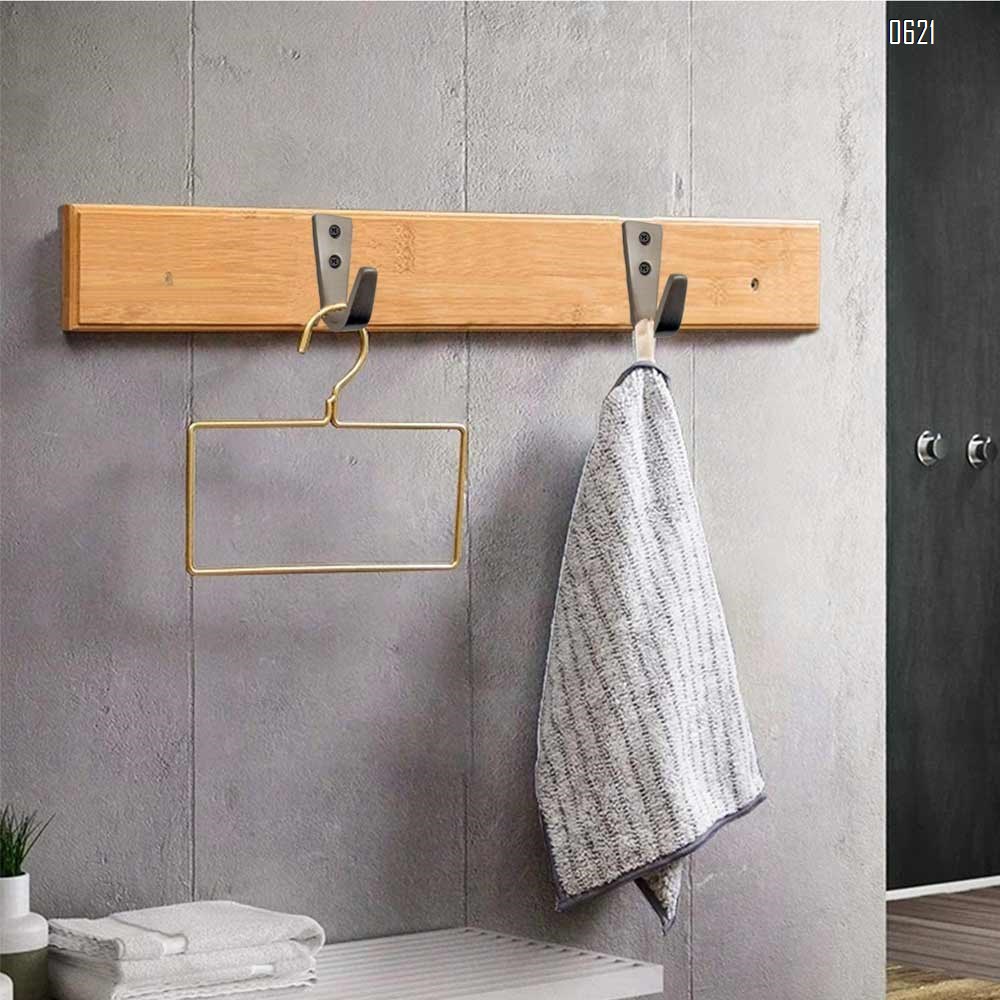 Silvery Coat Hooks for Wall, Heavy Duty Hooks for Hanging Coats No Rust Hooks Wall Mounted with Screws and Anchor for Key, Towel, Bags, Cup, Hat Indoor and Outdoor