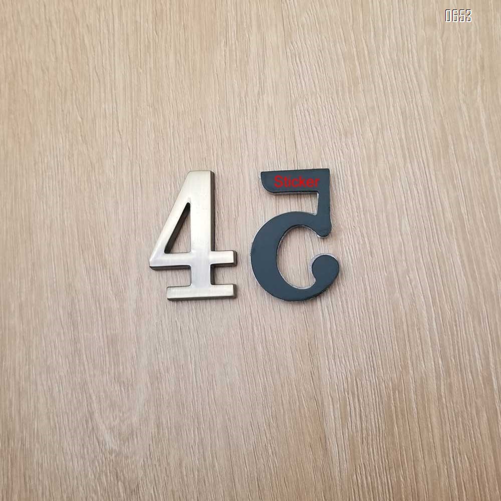 2 inch (45 mm) high self-adhesive zinc alloy household mailbox sign