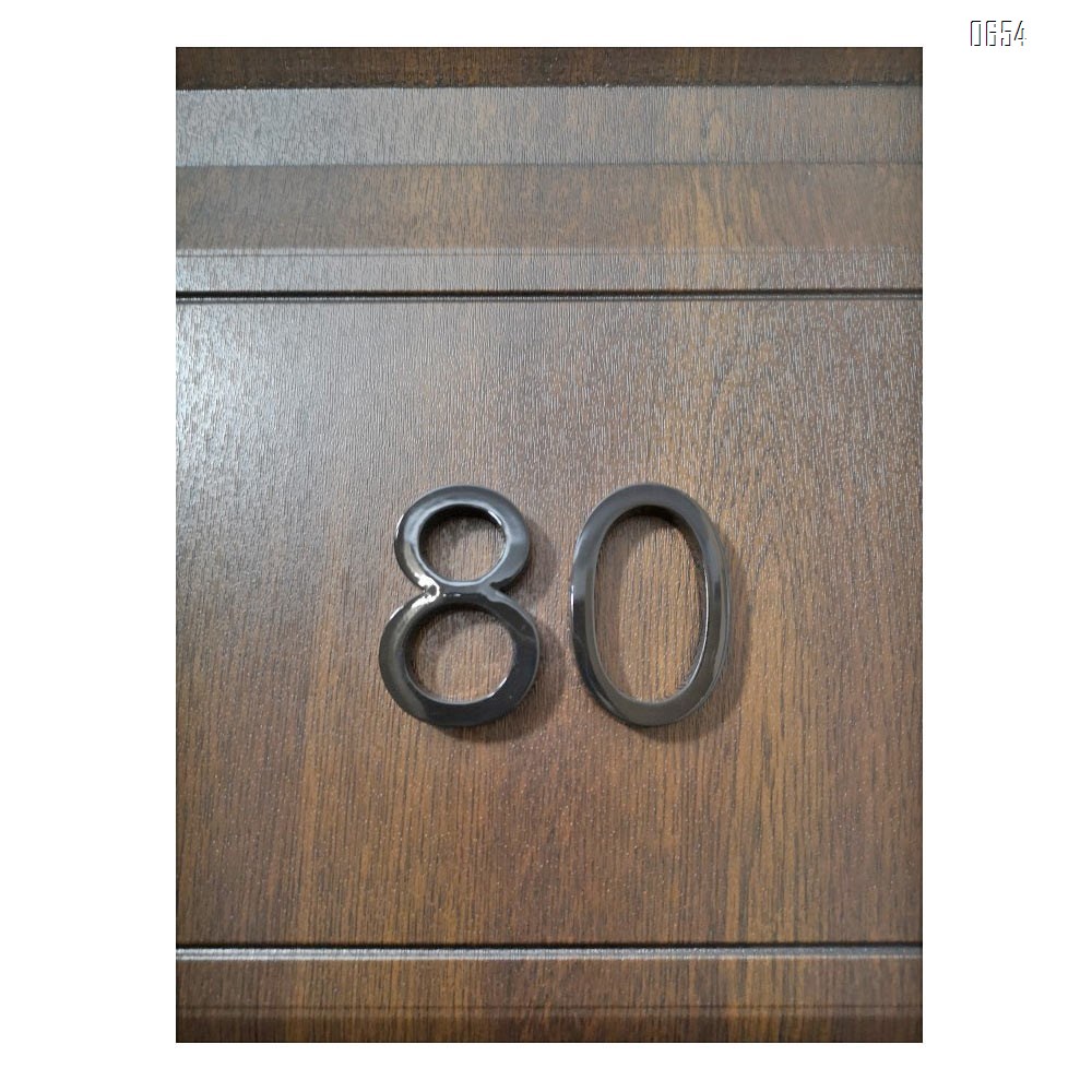 2.36 inch (60 mm) high Self-adhesive modern door plaque house number hotel door address digital sticker sign mailbox numbers
