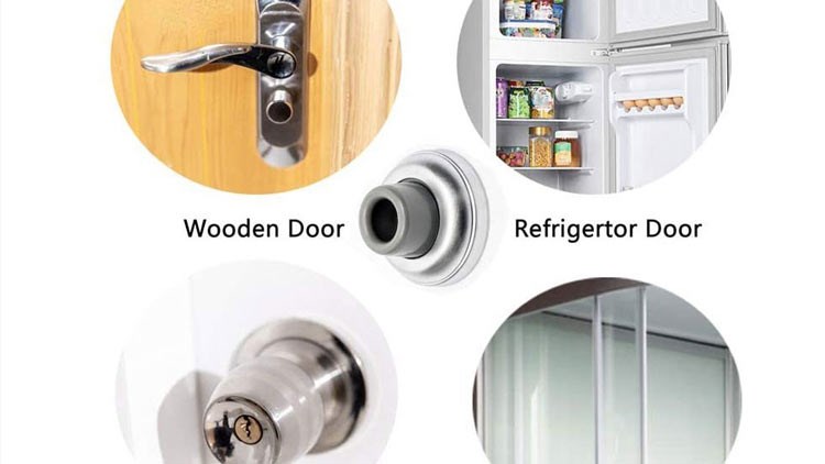 Hardware Wall Door Stop Rubber Bumper Safety Doorstop Sound Dampening Protects Walls from Door Knob