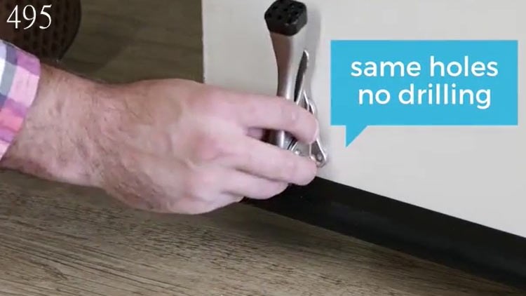 one Touch Door Stopper,Door Stop with a Height-Adjustable Rubber