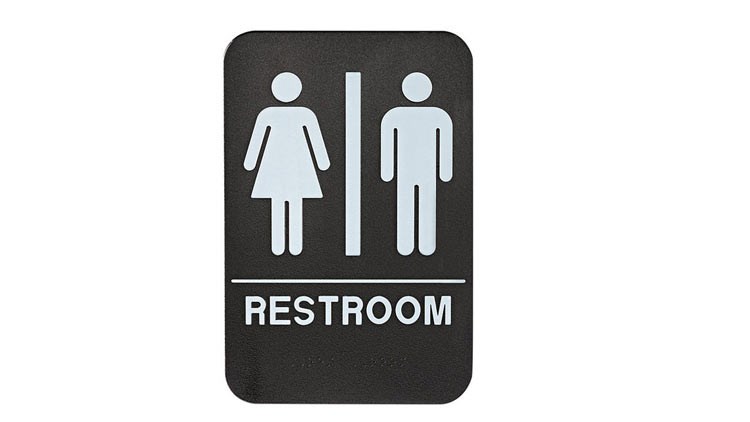 Unisex Braille Bathroom Restroom Sign Men And Women Bathroom Signs