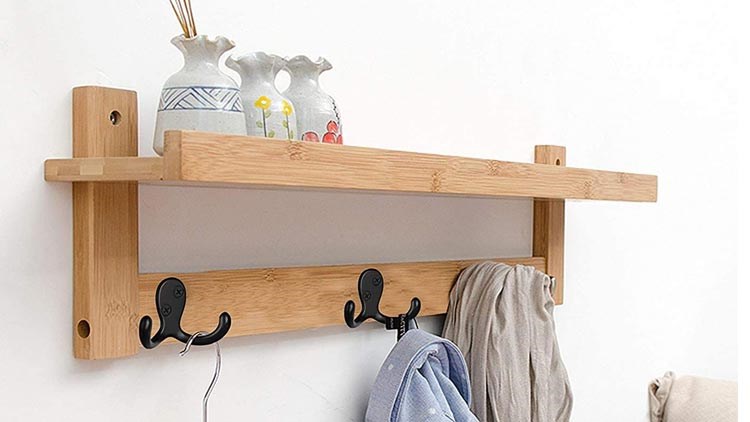 Double Robe Hook heavy duty Coat Hooks Wall Mounted for Hat hardware Dual Prong Retro Coat Hanger with 2 Screws