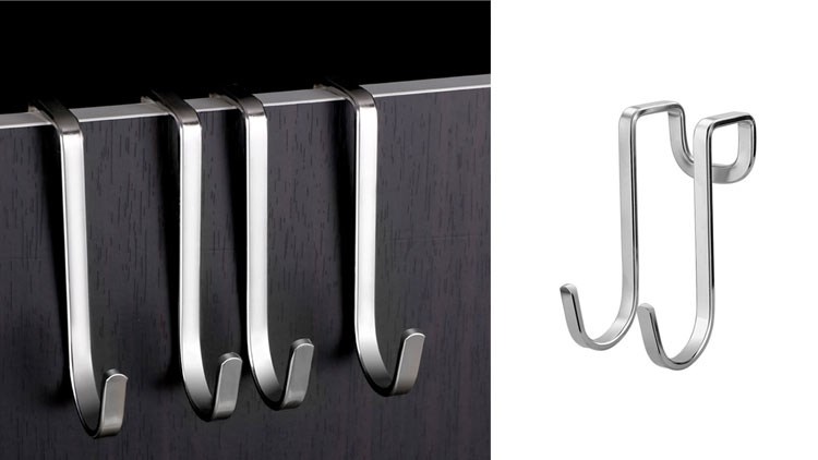 Over Door Hook S Shaped Heavy Duty for Hanging - Single Hook Loads up to 30KG for Kitchen, Bathroom, Bedroom and Office
